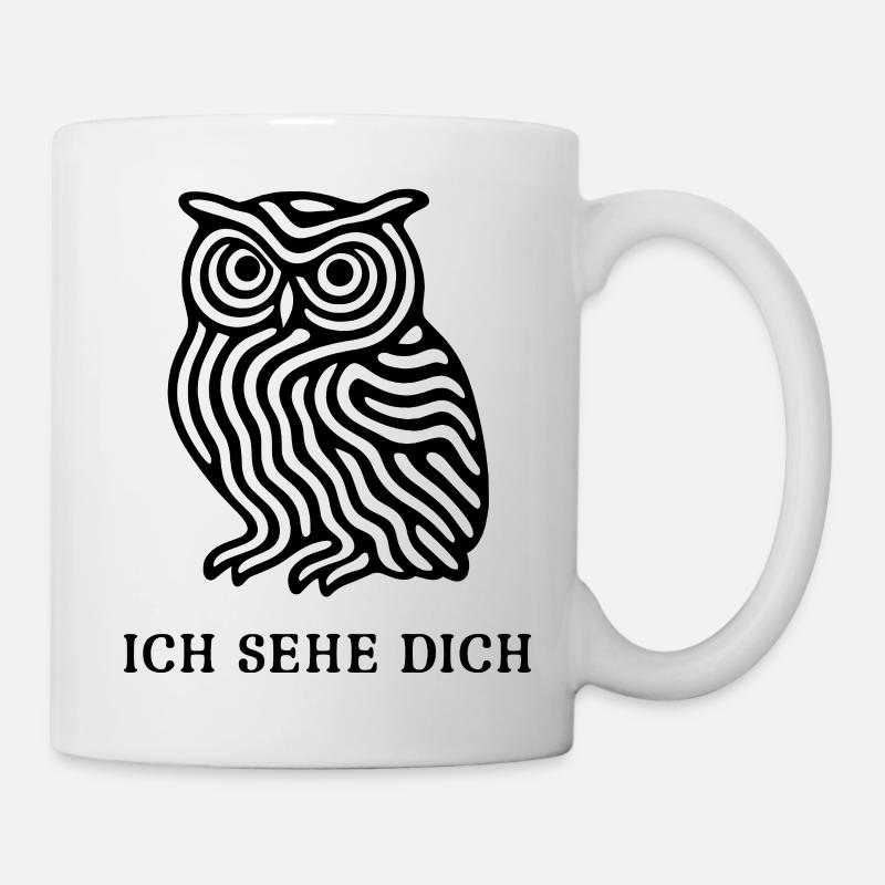 Owl "I See You" – Mystical Design - Mug - white