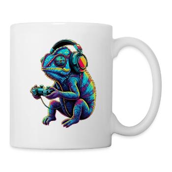 Chameleon Gaming Animal Video Games Funny - Mug - white - Right