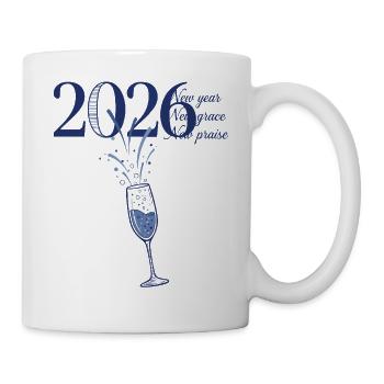 Neujahrsfeier 2026, Cheers, Toast, Toast - Tasse - Weiß - Rechts
