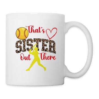 C’est ma sœur là-bas, la fière famille de softball - Mug blanc - blanc - Droite