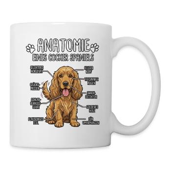 Cocker Spaniel : La vraie anatomie - Mug blanc - blanc - Droite
