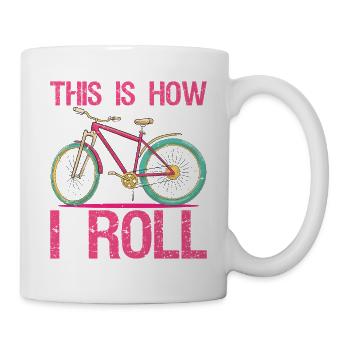This is How I Roll T-Shirt Funny Cycling Bicycle - Mug - white - Right