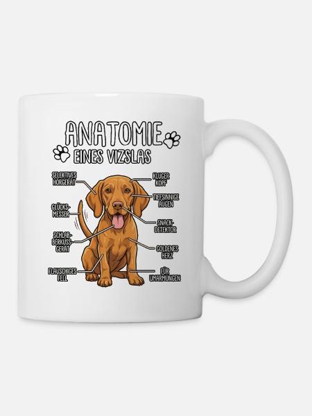 Vizsla: Die wahre Anatomie - Tasse - Weiß