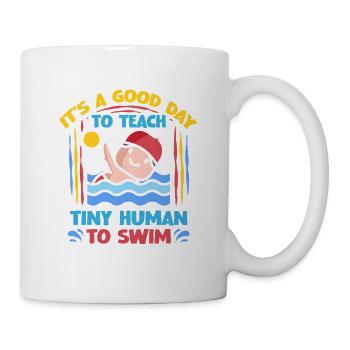 Swimming Instructor Teaching Tiny Humans To Swim - Mug - white - Right