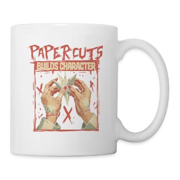 Origami Papercuts Builds Character - Mug - white - Right