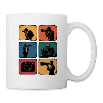 Motif photographe photo rétro - Mug blanc - blanc - Droite