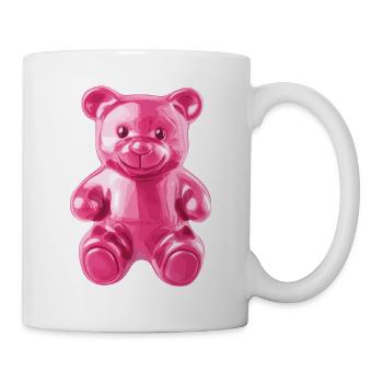 Pink Shiny Bear Motif - Mug - white - Right