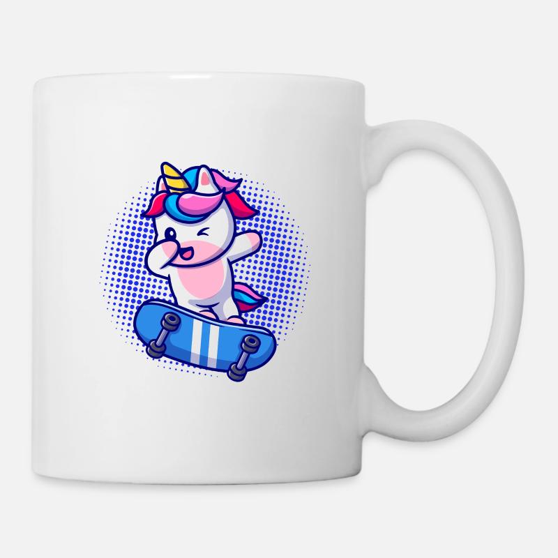 I've had enough, I'm going skating, unicorn - Mug - white