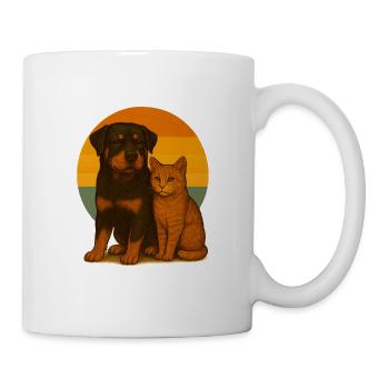 Rottweiler Katze - Tasse - Weiß - Rechts