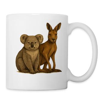 Koala und Känguru - Tasse - Weiß - Rechts