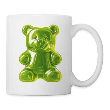 Grüner Gummibärchen - Tasse - Weiß - Rechts