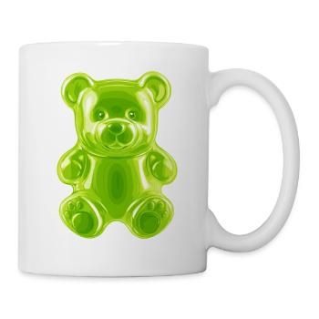 Grüner Gummbär - Tasse - Weiß - Rechts