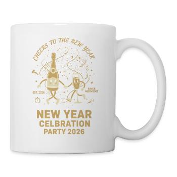 New Year Celebration Party 2026 Cheers - Mug - white - Right