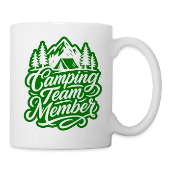 Camping Team Zelt Berge - Tasse - Weiß - Rechts