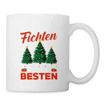 Weihnachtsmann Fichten Weihnachtsbaum Weihnachten - Tasse - Weiß - Rechts
