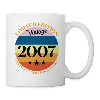 2007 Anniversaire Vintage Cadeau d'Anniversaire - Mug blanc - blanc - Droite
