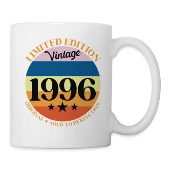 1996 Anniversaire Vintage Cadeau d'Anniversaire 96 - Mug blanc - blanc - Droite