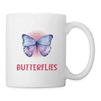 Une seule fille aime les papillons - Mug blanc - blanc - Droite