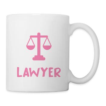 Juste une fille avocate en rose - Mug blanc - blanc - Droite