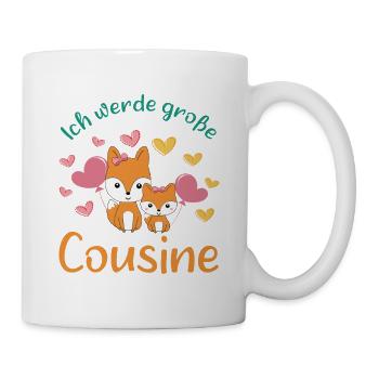 Soon big cousin 2026 Foxes become big cousin - Mug - white - Right