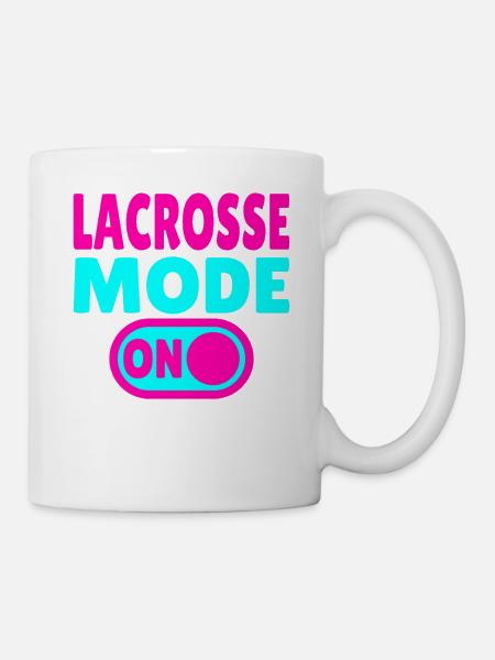 Lacrosse Mode ON - Tasse - Weiß