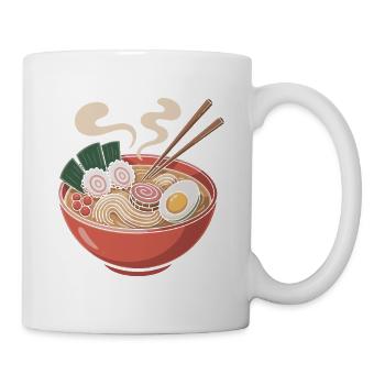 Ramen-Schüssel Nudeln und Ei - Tasse - Weiß - Rechts
