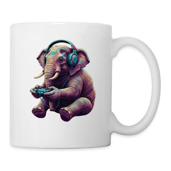 Elephant Games Animal Video Games Funny Elephant - Mug - white - Right