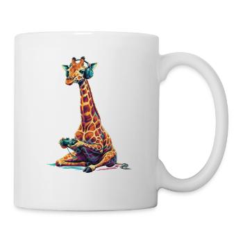 Giraffe Gaming Animal Video Games Funny Giraffe - Mug - white - Right