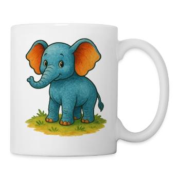 Elephant Comic - Mug blanc - blanc - Droite