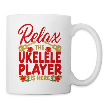Ukulélé hawaïen Ukulélé Détendez-vous - Mug blanc - blanc - Droite