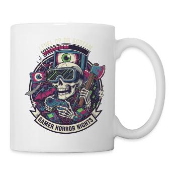 Level Up Schreie Gamer Nacht - Tasse - Weiß - Rechts