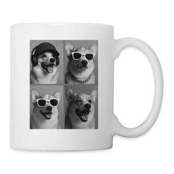 Corgi Dogs Collage Four Portraits - Mug - white - Right