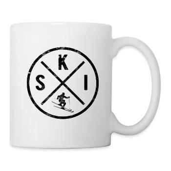 Ski, Après-Ski, Sports d’hiver, Forfaits ski - Mug blanc - blanc - Droite