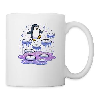Galaktischer Pinguin auf Eisquellen - Mug - white - Right