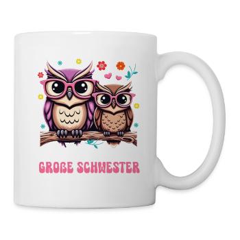 Big sister Owls Older baby Siblings - Mug - white - Right