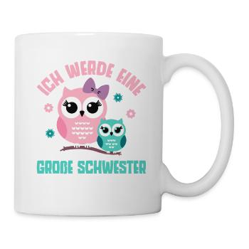 Big sister Owls Older baby Siblings - Mug - white - Right