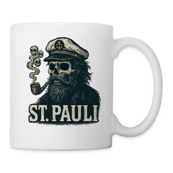 St Pauli Hamburg Paulianer Totenkopf Hafen Captain - Mug - white - Right