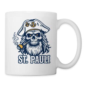 St Pauli Hamburg Paulianer Totenkopf Hafen Captain - Mug - white - Right