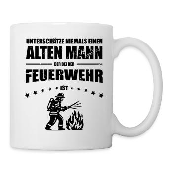 Old Man - Firefighter Gift Firefighter - Mug - white - Right