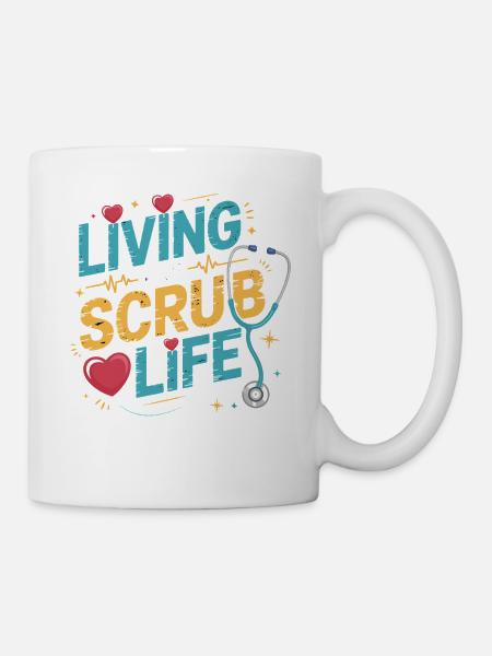 Leben im Scrub-Leben - Tasse - Weiß