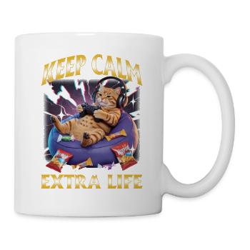 Funny Gaming Gamer Cat - Mug - white - Right