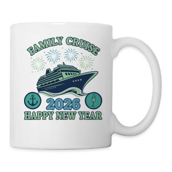 Croisière en famille 2026 Célébration du Nouvel An - Mug blanc - blanc - Droite
