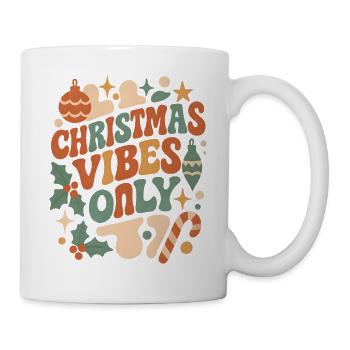 Christmas Vibes Only Retro - Tasse - Weiß - Rechts