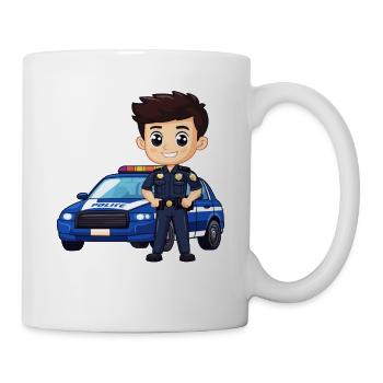 Police Hero Caricature - Mug - white - Right