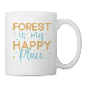 Forêt de chasseurs de champignons Mon endroit heureux - Mug blanc - blanc - Droite