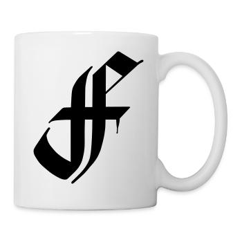 Fraktur font abbreviation F - Mug - white - Right