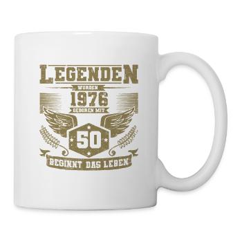 50e anniversaire 1976 Début de la vie grunge des légendes - Mug blanc - blanc - Droite