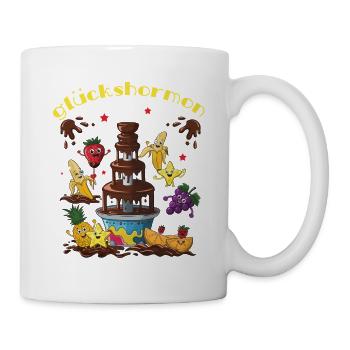 Glückshormon Schokoladen-Torte Spaß - Tasse - Weiß - Rechts
