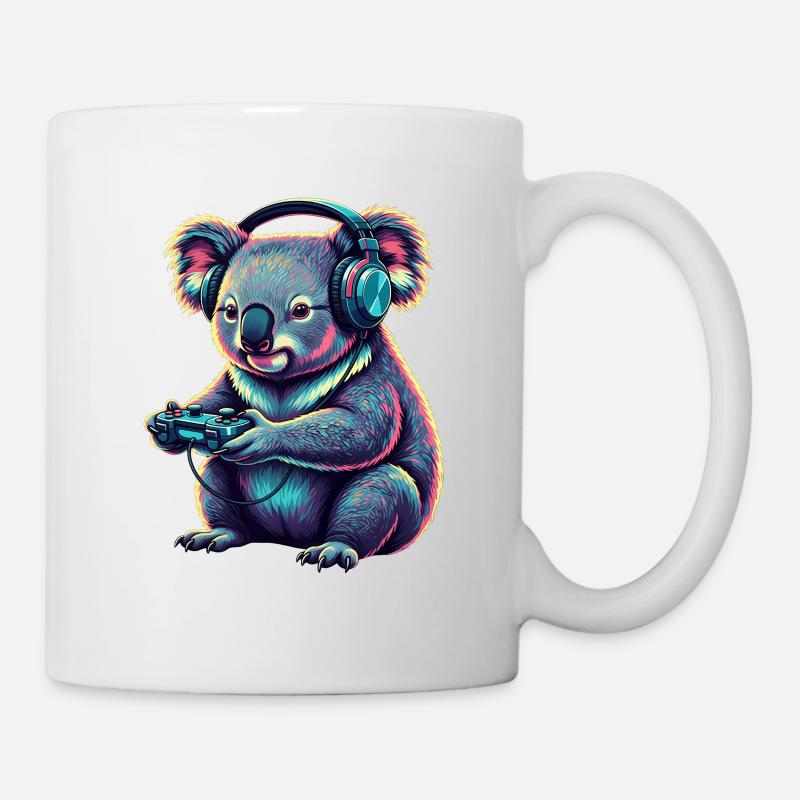 Koala Gaming Tier Videospiele Lustiger Koala - Tasse - Weiß