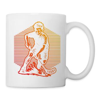 Minimalist floorball motif - Mug - white - Right